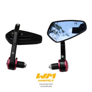 espejos rojos café racer