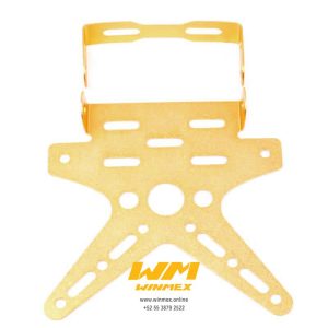 PORTAPLACA UNIVERSAL EN ALUMINIO  DORADO