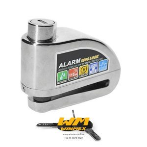 CANADADO DE DISCO CON ALARMA 110db PLATA