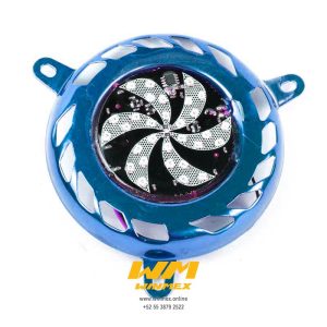 CUBIERTA DE VENTILADOR AZUL CON LED MOTONETA