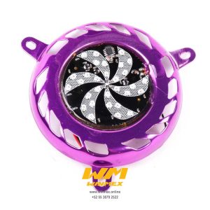 CUBIERTA DE VENTILADOR MORADO CON LED MOTONETA
