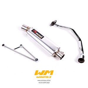 ESCAPE DEPORTIVO UNIVERSAL MOTO TRABAJO Y PISTA DT PLATA