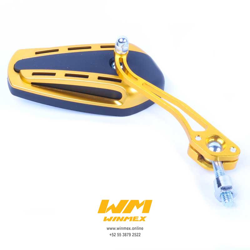 ESPEJO MONSTER JGO. 10mm. DORADO