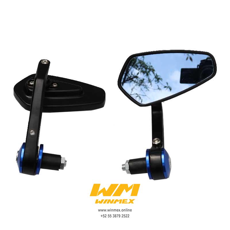 espejos azul café racer