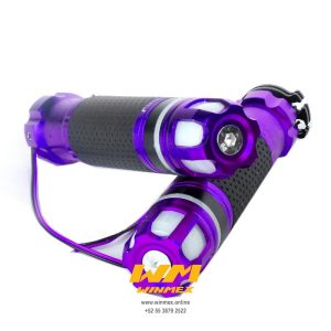 PU?OS CON CONTRAPESO GRANDE LED MORADO