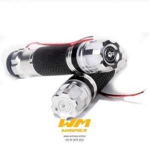 PU?OS CON CONTRAPESO GRANDE LED PLATA