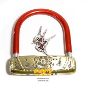 CANDADO DE LLANTA CON ALARMA TIPO U ROJO