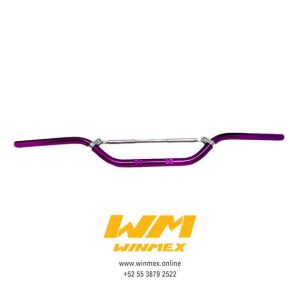 MANUBRIO DE ALUMINIO CON BARRA ESTABILIZADORA MORADO
