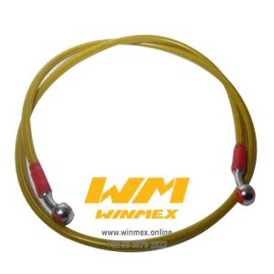 MANGUERA DELANTERA DE FRENO ACERADA UNIVERSAL 120mm. DORADO