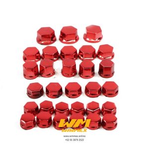 TAPON DE TORNILLERIA DE LUJO JGO. 28PZS. ROJO