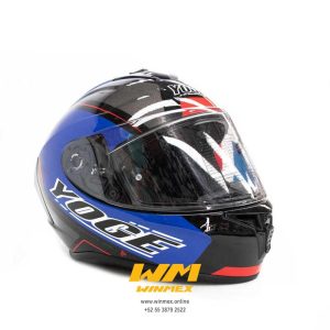 DEKERS NEGRO/AZUL DOBLE CERTIFICACION CASCO CERRADO YOGE TALLA XL