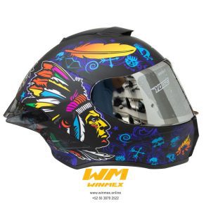 CASCO CERRADO YOGE INDIAN BLACK BLUE XXL