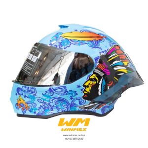 CASCO CERRADO YOGE INDIAN SKY BLUE L