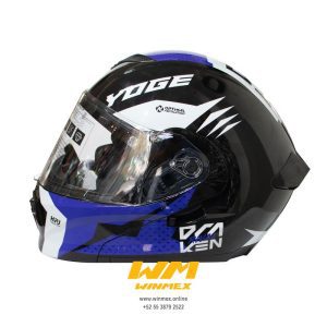 CASCO ABATIBLE YOGE NEGRO/AZUL M