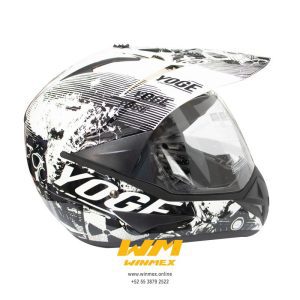 CASCO CROSS YOGE NEGRO/BLANCO  L