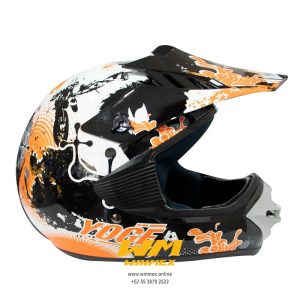 CASCO CROSS NI?O YOGE ORANGE FLYING MOTOR L