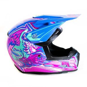 Casco Águila Azul Cross Niño Yoge