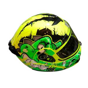 casco trooper E3 verde fluorescente con luz